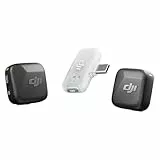 DJI Mic Mini (2 Sender + 1 Handy-Empfänger), Ansteckmikrofon, drahtloses Lavalier-Mikrofon für iPhone 17/16/15 und Android/PC/Tablet, Plug-and-Play, 300 m Reichweite, aktive Geräuschunterdrückung