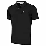 Calvin Klein Herren Campus 3 Knopf Kragen Polo Hemd - Schwarz L