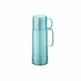 ROTPUNKT Premium Isolierflasche 80 ANDREAS I Thermokanne I Trinkflasche I isolierkanne I schadstoffrei I Babynahrung I Thermoflasche I Glaseinsatz I 500ml, shiny aquamarin