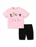 PATPAT Bekleidungssets Mädchen Kleidung Radlerhose Kinder, Kurzarm T-Shirt Top + Sport Radtrikot Leggings Shorts Trainingsanzug Mädchen, Teenager Activewear Party Sommer Geschenk 3–12 Jahre