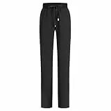 B-well Mauri Medizinische Schlupfhose Half-Jogger 7 Taschen mit elastischem Bund und Gesäßtaschen Krankenhaus Uniformhose mit Elasthan (DE/NL/SE/PL, Alphanumerisch, M, Regular, Regular, Schwarz)
