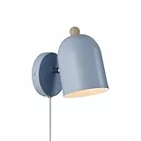 Nordlux Gaston Wandleuchte in Blau – Skandinavisches Design mit verstellbarem Lampenkopf und Holzdetail​