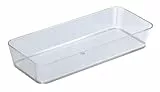 WENKO Ablage Candy, praktische Badablage für Badaccessoires, Aufbewahrung & Organisation in Bad und Gäste-WC in elegantem Design aus hochwertigem Kunststoff, BPA-frei, 24 x 10 x 4 cm, Transparent