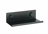 WENKO Küchenregal Jet S, Wandregal aus Metall 25 x 7,5 x 12 cm, zum Bohren, alternativ Befestigung mit Static-Loc® Plus Adaptern (inkl.) ohne Bohren, Schwarz, Befestigungsmaterial enthalten