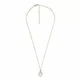 Fossil Halskette Für Frauen , Länge: 420mm+50mm, Breite: 18.6mm, Höhe: 9.8mm Gold Perlmutt, Edelstahl Halskette, JF04248710