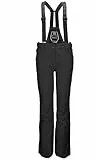killtec Damen Skihose/Ski-Trägerhose mit abzippbarem Latz und Kantenschutz Laraka, schwarz, 42, 35247-000