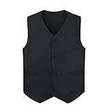TopTie Anzug Westen Unisex Button Kellner Uniform