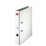 Esselte DIN A4 Ordner, Weiß, 52 mm Rückenbreite, Kunststoff, 1er-Pack, 81190