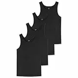 Uncover by Schiesser - Unterhemd/Tanktop - 4er Pack (L Schwarz)