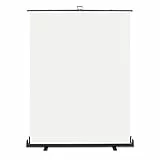 Walimex pro Roll-up Panel Hintergrund weiß 165 x 220 cm, Fotohintergrund mit Transportbox, Hintergrundsystem für Fotostudio, knitterfreie Fotoleinwand ideal für Freistellen und High-Key-Fotografie