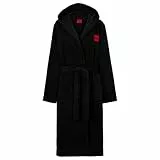 HUGO Damen Terry_hooded DRESSING GOWN, Schwarz 1,M