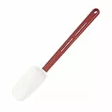 Vogue hitzebeständiger Löffelspatel 35,5cm/14 Zoll, Rot & Weiß, hitzebeständig & fleckenbeständig, spülmaschinengeeignet, Loch im Griff zur einfachen Aufbewahrung, L030
