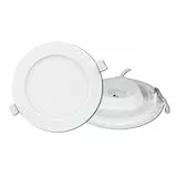 LUXULA Einbaustrahler LED Spots 230V - Warmweiß Neutralweiß Kaltweiß einstellbar - 18W 1880lm CCT Deckenspots flach Deckenstrahler Spotlight - matt weiß rund - 220x32mm