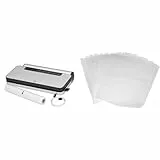WMF Lono Vakuumiergerät 90 W, Folienschweißgerät mit abnehmbarer Folienbox & Amazon Basics Vakuumierbeutel 22cm x 30 cm, 50 Stück