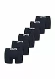 Levi’s Einfarbige Basic-Boxerslips, atmungsaktive Herrenunterwäsche aus Bio-Baumwolle mit elastischem Bund und doppelter Einlage, keine hochrutschenden Beinöffnungen, 6er-Pack