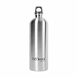 Tatonka Trinkflasche Stainless Steel Bottle 1l - Unzerbrechliche Flasche aus Edelstahl - schadstofffrei (BPA-frei), rostfrei, lebensmittelecht, spülmaschinenfest - Mit Öse zum Befestigen (1 Liter)