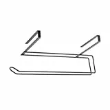 Metaltex Papierrollenhalter, Metall, Lava Schwarz, 35x18x10 cm