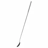 TOPINCN 1pc Edelstahl Bar Löffel Cocktail -Rührer Mischlöffel mit 12 Zoll Langem Griff Tränenform für Kaffee Tee Milch Tee Café Café Bar