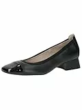 CAPRICE Damen Pumps aus Leder Kleiner Absatz, Schwarz (Black Comb), 38 EU