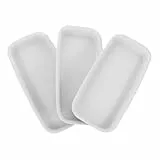 Cabilock 3er Set Blumentopf Untersetzer Eckig Rund Pflanztopf Blumenkübel Schale Kunststoff Pflanzkasten Pflanzschale (Eckig 21x8.5cm)