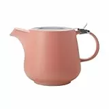 Maxwell & Williams AY0349 Teekanne Koralle 1200 ml, Serie Tint - Porzellan, Edelstahl klassisch - Sieb