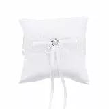 VALICLUD 1stück Ringkissen Hochzeit Mit Schleife Lace Ring Holder Für Eheringe Verlobungsring Kissen Elegantes Ringkissen Für Trauung Und Zeremonie Hochzeitsbedarf