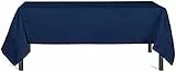 Soleil d'ocre ALIX Tischdecke, schmutzabweisend, rechteckig, Polyester, 140 x 240 cm, Polyester, Marine, 140 x 240 cm
