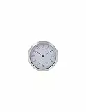 Perel Wanduhr, rund, analog, 20 cm, Aluminium, Silber