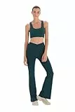 Dagi Women's Dark Green Slim Fit Leggings, Dark Green,L