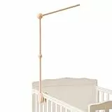Let's make Hölzernes Baby-Kinderbetthalter, Holzhalterung für mobiles Aufhängen, Babybettaufsatz für Kinderzimmerdekor