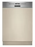 NEFF S145ECS15E, N 50, Smarter Geschirrspüler Teilintegriert 60 cm, Spülmaschine Made in Germany, Besteckschublade, sehr leise, Open Dry, starke Reinigung mit Chef 70°C, Smart Start, Gebürsteter Stahl