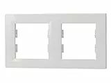 Schneider Electric Asfora Rahmen für Steckdose und Schalter, 2-fach, horizontal, weiss, Artikelnummer EPH5800221