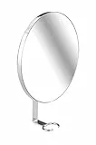 WENKO Turbo-Loc Antibeschlagspiegel Edelstahl - beschlagfreier Duschspiegel, Rasierspiegel, Spiegelfläche ø 17 cm 100 % Vergrößerung, Edelstahl rostfrei, 17 x 23 x 4 cm, Glänzend, 23 x 4 x 17 cm