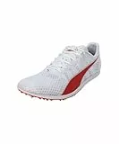 PUMA Men Evospeed Distance 11 Track and Field Shoe, PUMA White-PUMA RED-METALLIC Silver, 42 EU