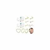 WillTen 12Pcs Nasenpiercing Selber Stechen Set mit 20G L Form Stecker, 2Pack Nasenpiercing Pistole mit Gold Ring Stechen Set