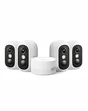 eufy eufyCam C35 (4er-Pack), Kabellose Überwachungskamera Außen & Innen, Magnetische Halterung, Farbnachtsicht, Lokaler Speicher, IP67, Gesichtserkennung, Solarpanel-Kompatibel, Ohne ABO, Weiß