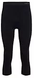 FALKE Herren Baselayer-Hose Maximum Warm 3/4 M Ti Funktionsmaterial schnelltrocknend 1 Stück, Schwarz Black 3000 Trend, XL