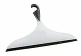 WENKO Badezimmerwischer XXL Loano Weiß-Schwarz - Duschabzieher, Universalwischer für Bad und Dusche, Kunststoff (TPR), 34 x 21 x 2.5 cm, Schwarz, schwarz/weiß, 21 x 2.5 x 34 cm