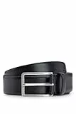 BOSS Herren Erman-L Sz35 Gürtel aus italienischem Leder mit Dornschließe Schwarz001 105