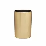 Umbra Metalla Kleiner Mülltonnen-Abfalleimer für Badezimmer, Schlafzimmer, Büro und mehr, Gold, 12 l