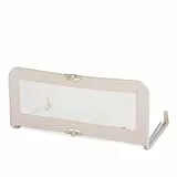 hauck Bettschutzgitter Sleep N Safe Plus für Kinder 18 Monate bis 5 Jahre, Rausfallschutz Bett für Kinder im Elternbett, 108 x 50 x 44 cm, Faltbar, Tragbar, Bettgitter für Kleinkinder (Beige)