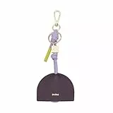 DUDU Leder AirTag Schlüsselanhänger, Apple Air Tag kompatible Tasche, tragbar, mit Karabiner Deep Purple