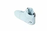 sleeco - Stylische Hausschuhe im Sneaker-Look für Herren und Damen - Modern, Warm Indoor Schuhe Puschen mit rutschfester Sohle - Warme Schlappen Hüttenschuhe für Winter Größe 42 Weiß clean