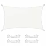 SONGMICS Sonnensegel 3x5m Wasserdicht Sonnenschutz mit 665mm Wassersäule Sonnenschutz aus reißfestem Polyester UV-Schutz 93% für Terrasse Garten Balkon Rechteck Seile