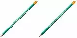 BIC Bleistift Evolution Original 655 HB mit Radierer, Schachtel à 12 Stück, grün (Packung mit 2)