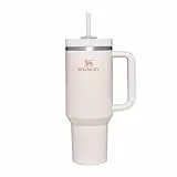 Stanley Quencher H2.0 Flowstate Trinkflasche Mit Strohhalm 1.2L - Thermobecher Kühlt 11 Stunden - 48 Stunden Eisgekühlt - Spülmaschinenfest - Thermosflasche BPA Frei - Edelstahl Trinkbecher - Rose