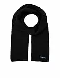 JACK & JONES Herren Schal JJDNA KNIT SCARF NOOS, Einfarbig, Gr. One size, Schwarz (Black Black)
