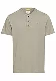 camel active Herren Kurzarm Henley T-Shirt mit Knopfleiste Khaki, Menswear-XXL