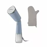 Philips Dampfglätter 5000-Serie - 35 Sekunden Aufheizen, aktiv beheizte Dampfplatte, Eco-Modus, für empfindliche Textilien, dampft vertikal & horizontal, Handschuh & Beutel, himmelblau (STH5020/20)