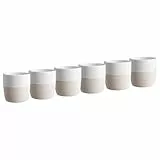 BUTLERS 6er Set Tassen ohne Henkel 350ml Steingut Becher -Lieblingsmensch ME TIME- Mikrowellen- & spülmaschinenfester Kaffeebecher | Tee-, Latte Macchiato- oder Cappuccino Tassen Set